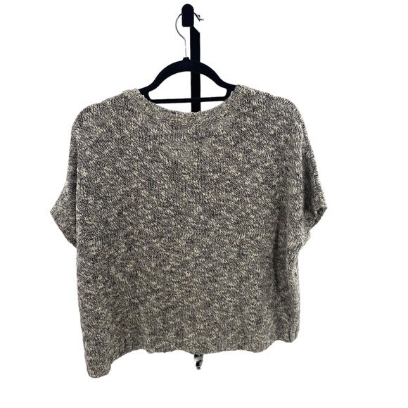 Vince Women's Size S Boxy Chunky Knit Sweater Gray Marl Linen Blend Contemporary - Picture 4 of 10